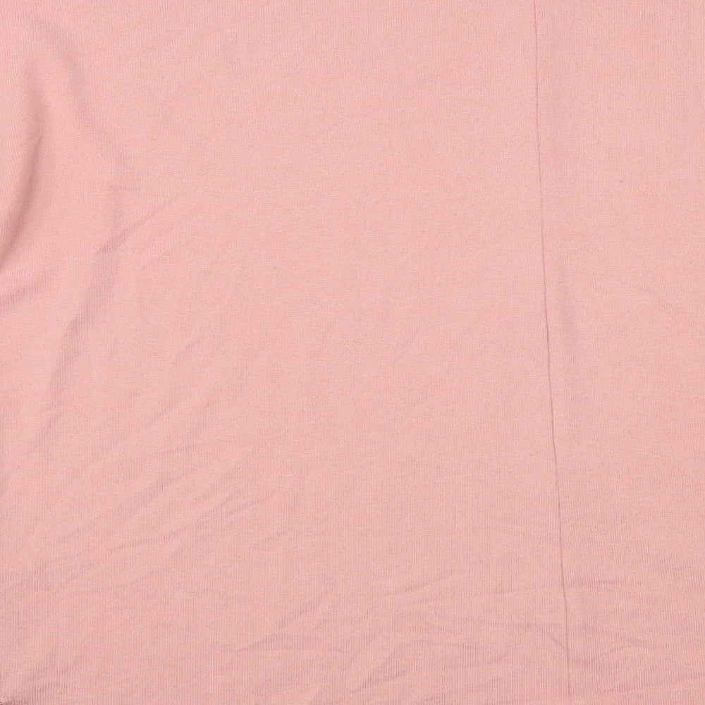 New Look Womens Pink Boat Neck Polyester Pullover Jumper Size S