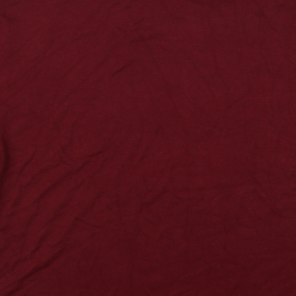 Marks & Spencer Womens Red Boat Neck Viscose Pullover Jumper Size L