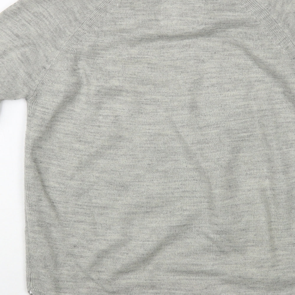 Matalan Womens Grey Collared Acrylic Pullover Jumper Size 8
