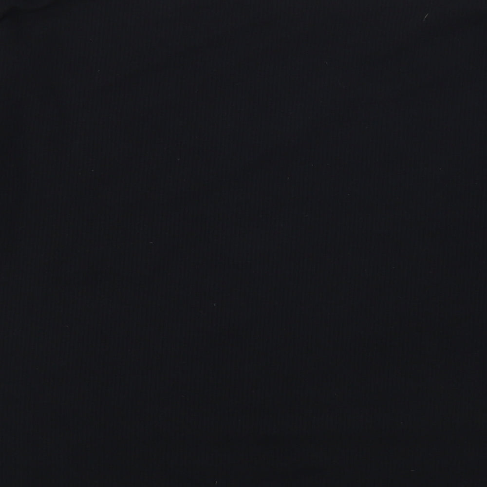 Studio Womens Black Polyester Basic Blouse Size 8 Boat Neck