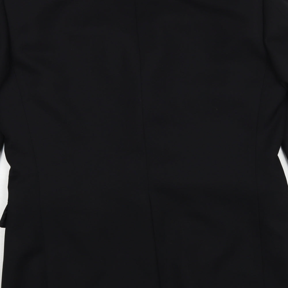 Greenwoods Mens Black Polyester Jacket Blazer Size 38