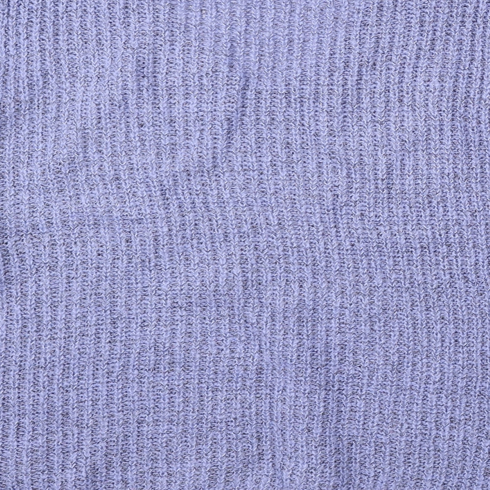 JDY Womens Purple V-Neck Acrylic Pullover Jumper Size L