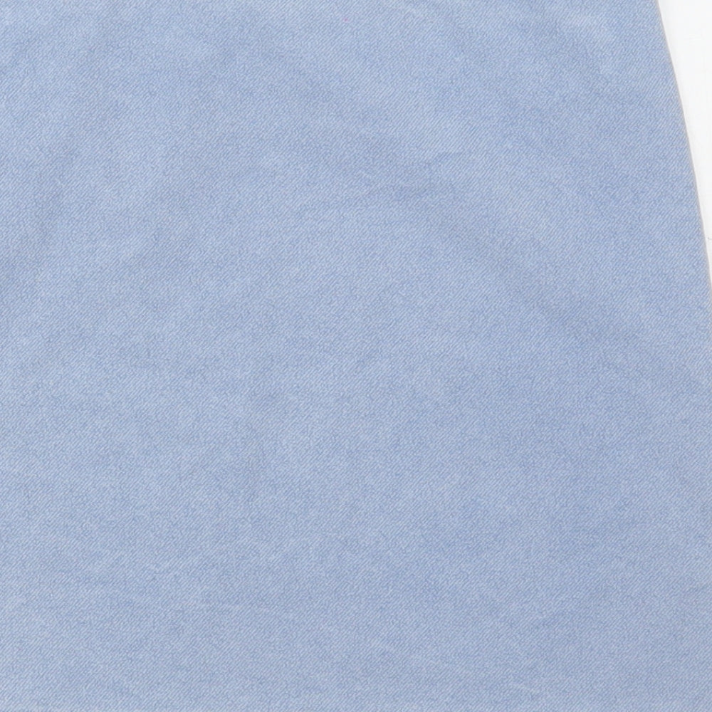 River Island Womens Blue Cotton A-Line Skirt Size 6