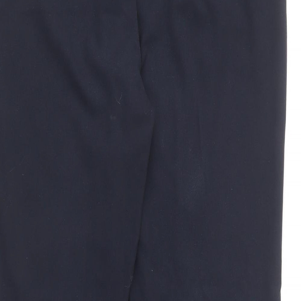 M&Co Womens Blue Cotton Trousers Size 12 L28 in Regular