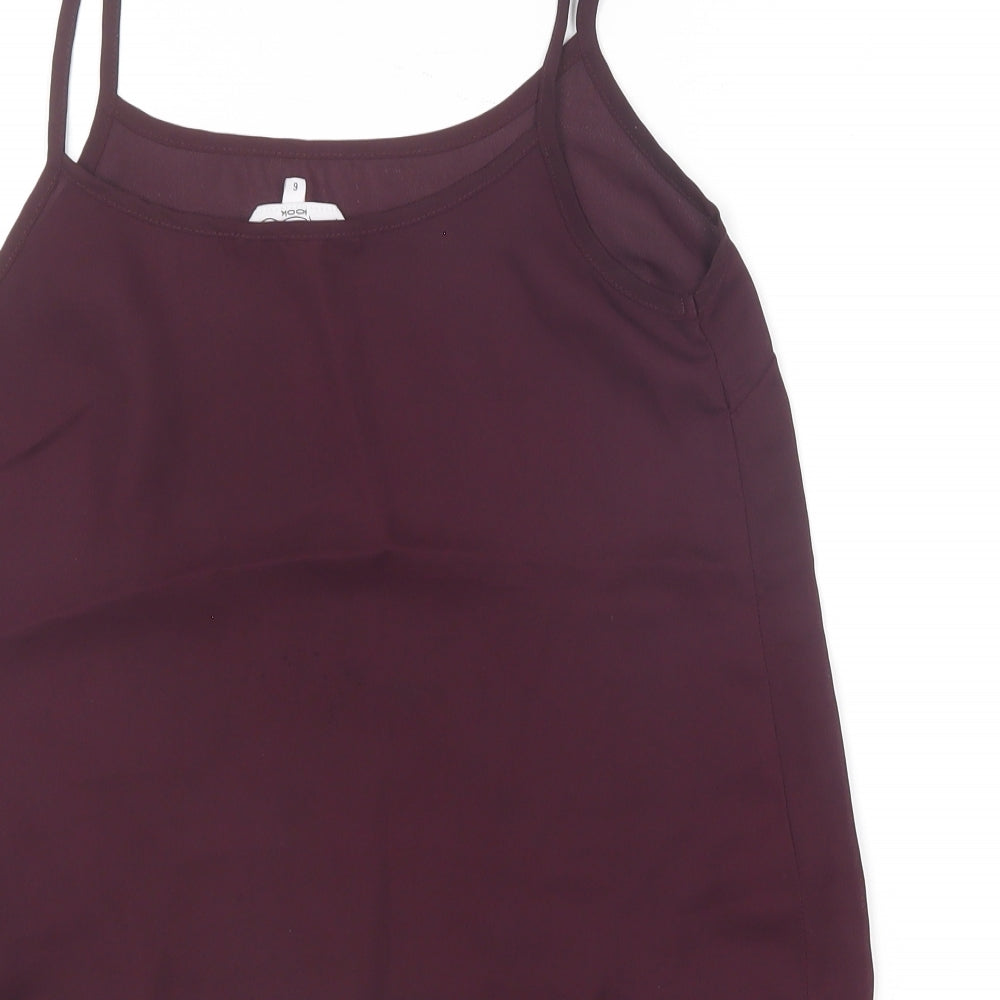 New Look Womens Purple Polyester Camisole Blouse Size 6 Boat Neck