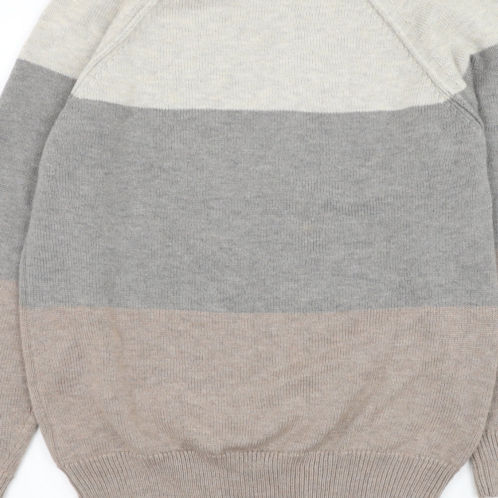 Marks & Spencer Mens Grey Round Neck Polyamide Pullover Jumper Size S