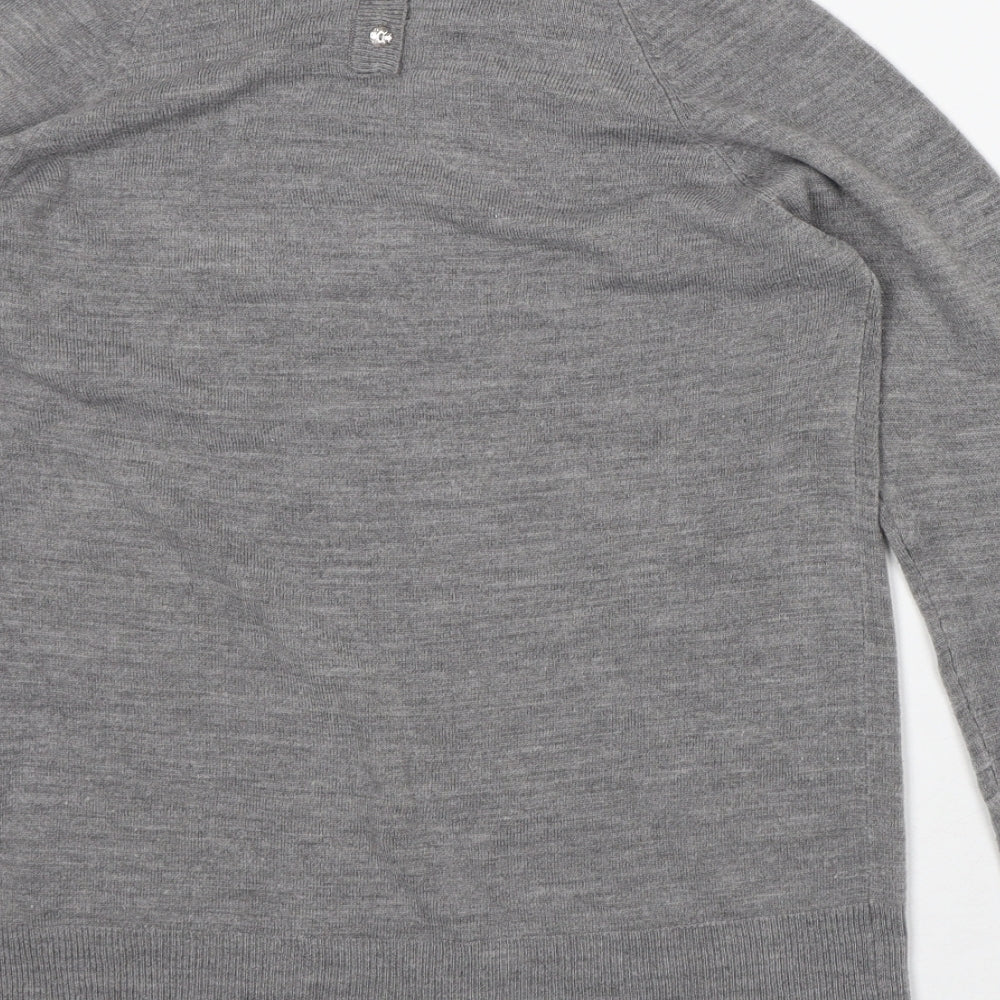 Atmosphere Womens Grey Crew Neck Acrylic Pullover Jumper Size 12