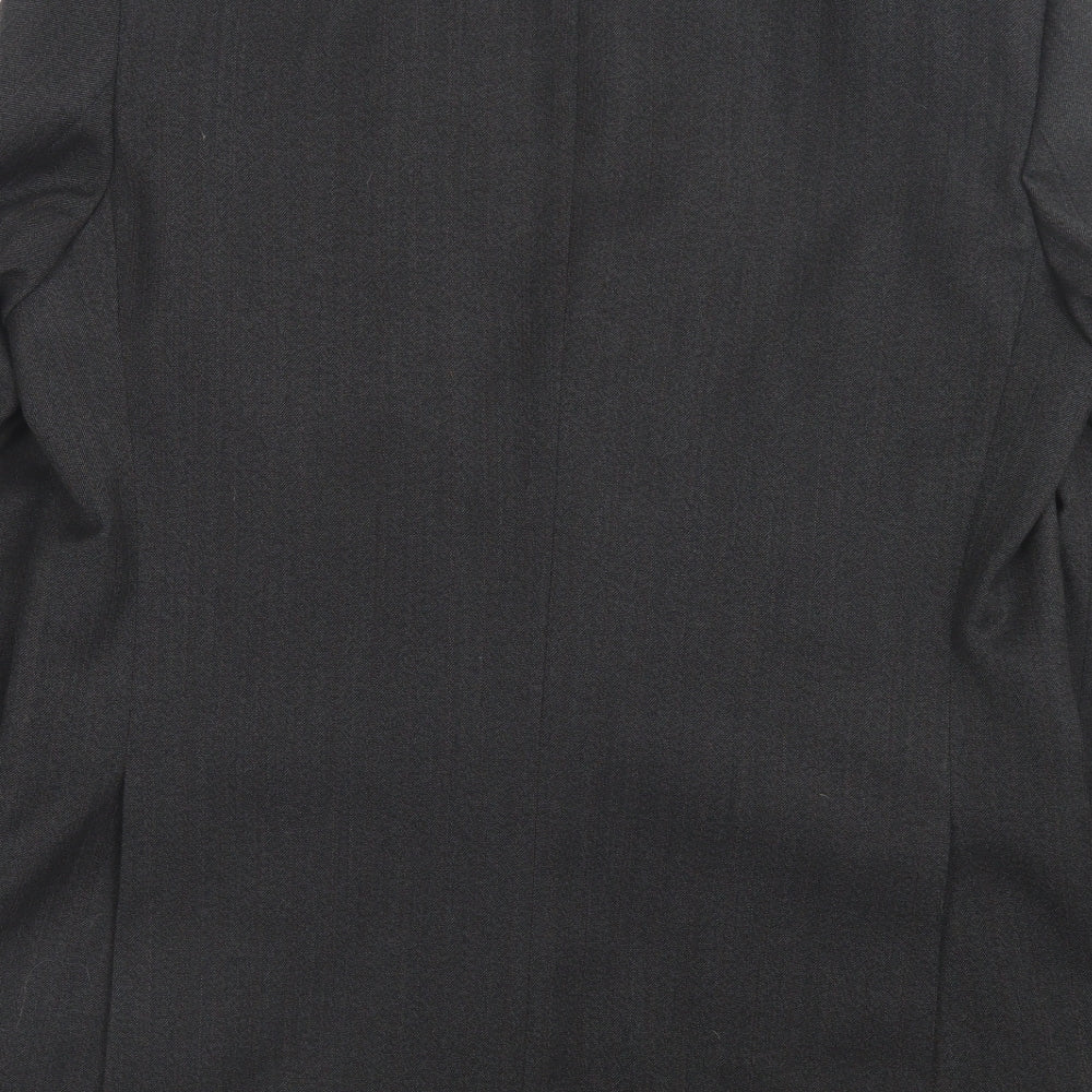 Preworn Mens Grey Striped Wool Jacket Suit Jacket Size 40
