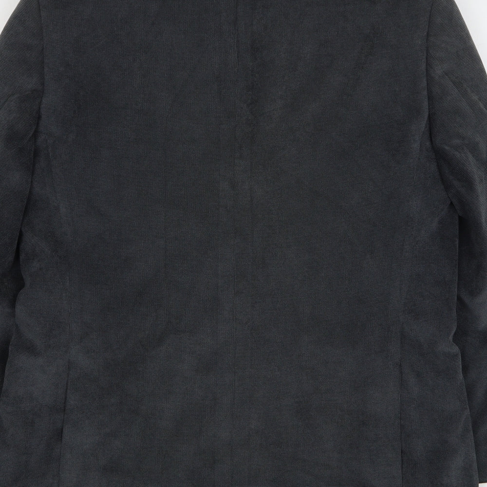 Brook Taverner Mens Grey Polyester Jacket Suit Jacket Size 40
