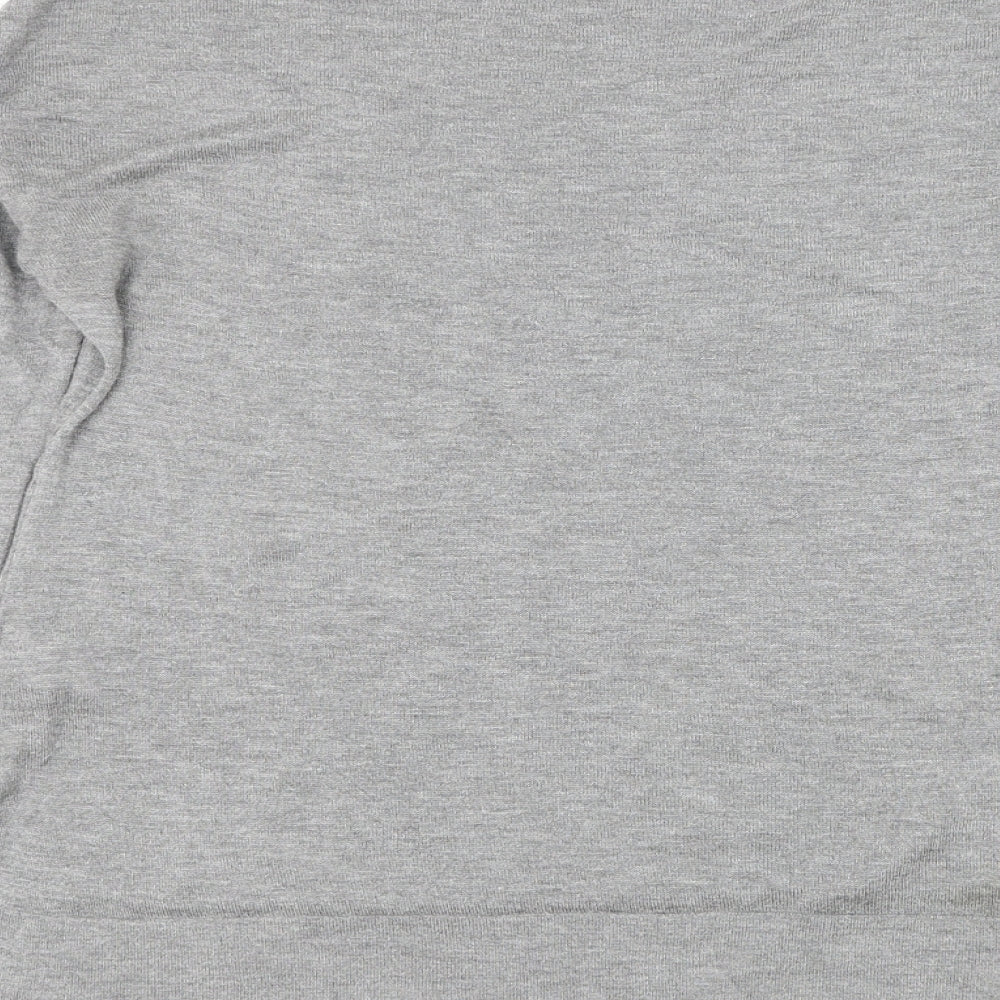 Dorothy Perkins Womens Grey Round Neck Viscose Pullover Jumper Size 6 - London Bus