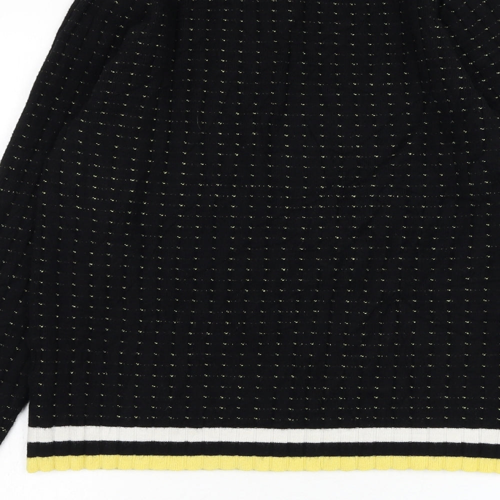 Pimkie Womens Black Round Neck Viscose Pullover Jumper Size L