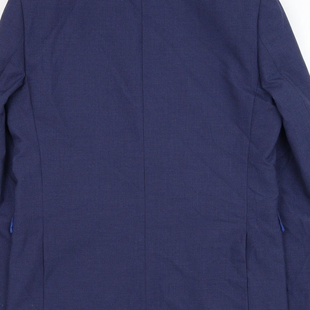 Marks & Spencer Mens Blue Polyester Jacket Suit Jacket Size 38