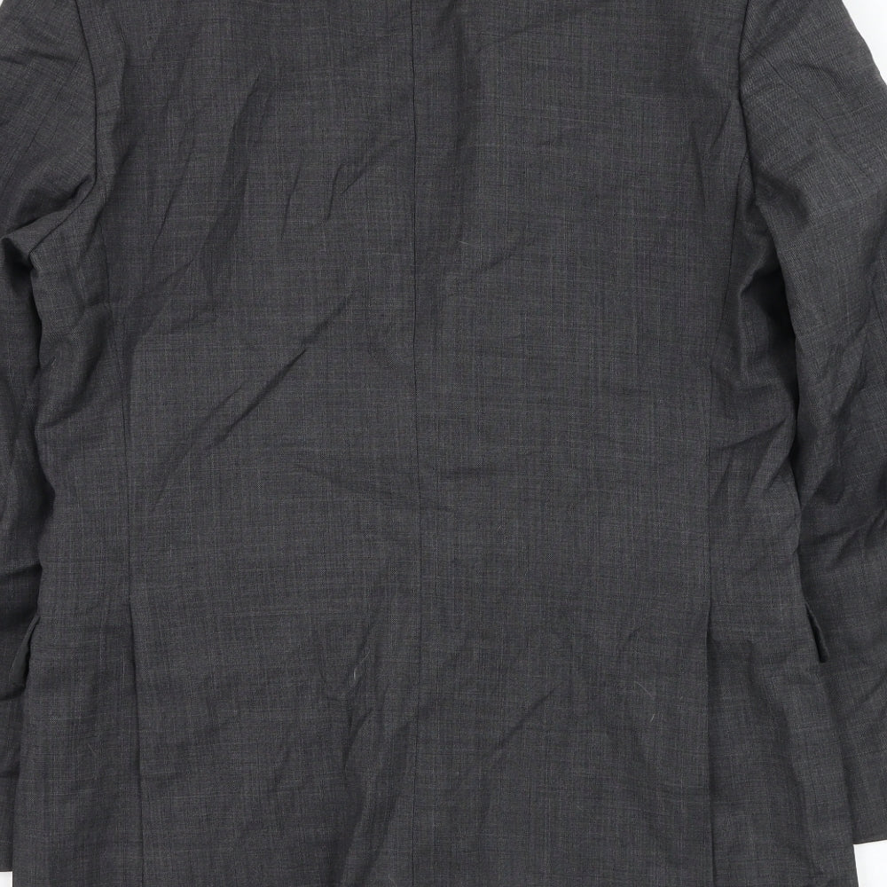 Savoy Taylors Guild Mens Grey Wool Jacket Suit Jacket Size 38