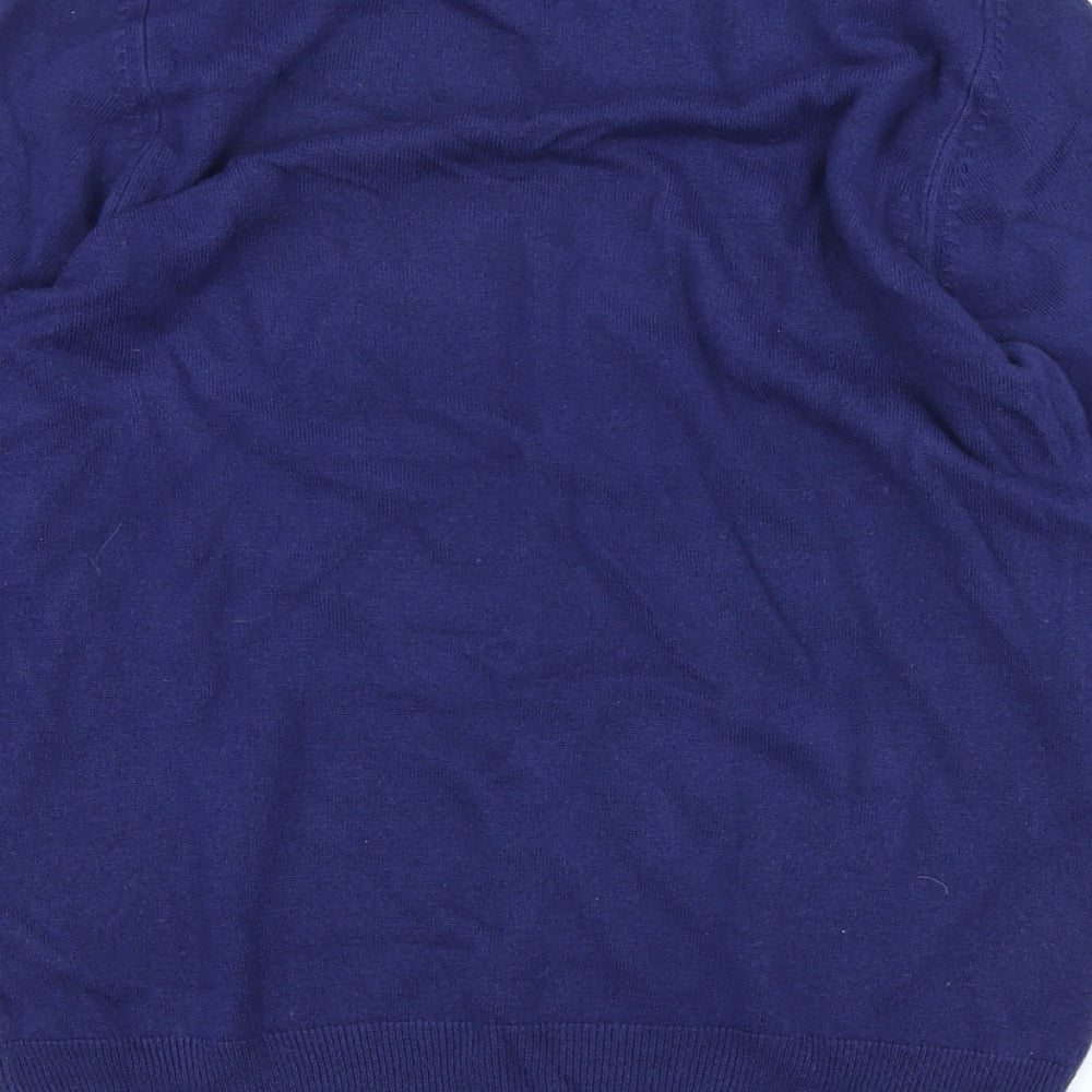 Marks & Spencer Womens Purple High Neck Acrylic Pullover Jumper Size 10