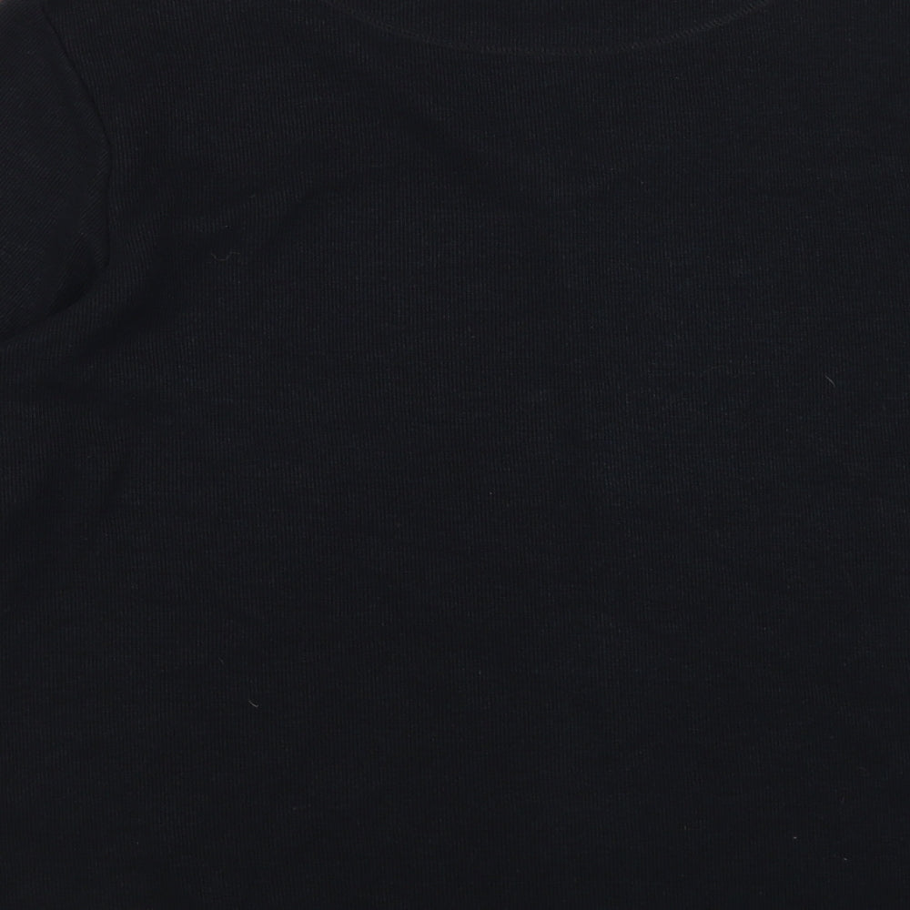 Accent Womens Black V-Neck Polyester Pullover Jumper Size 10
