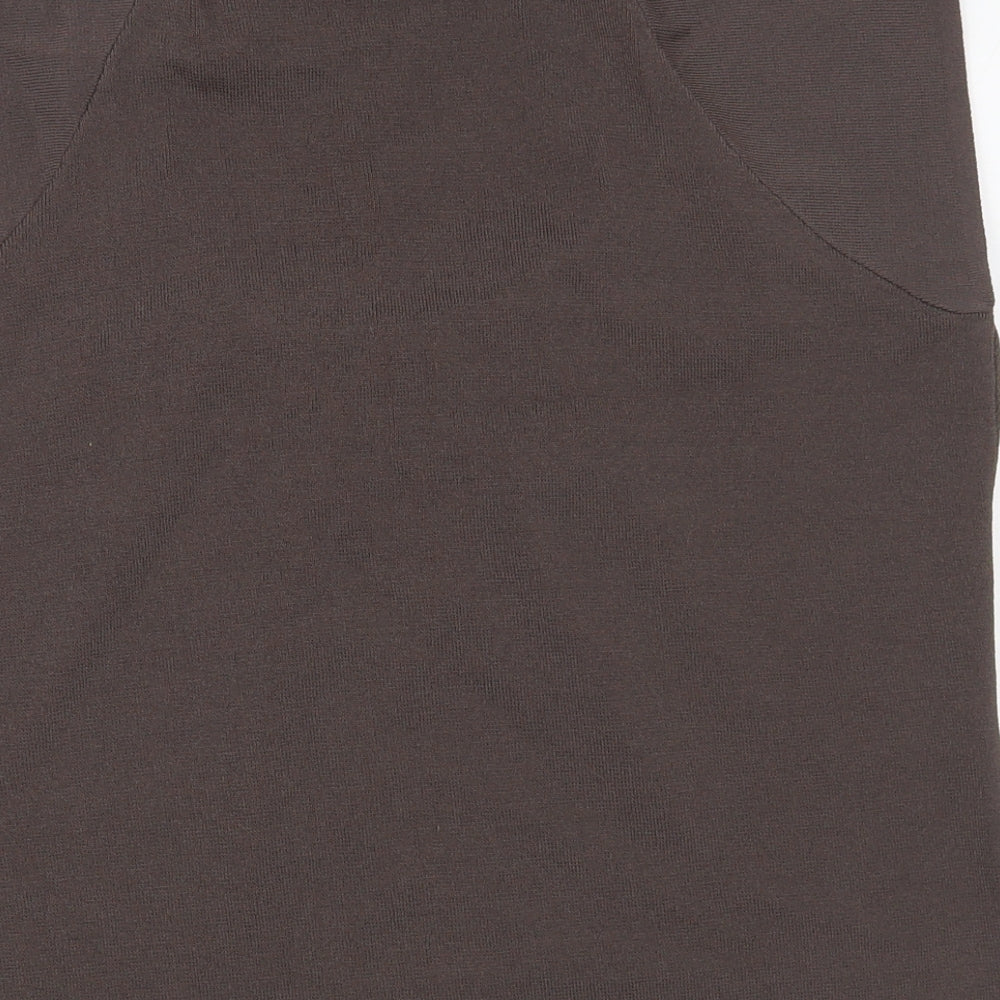 Minuet Womens Brown Scoop Neck Viscose Pullover Jumper Size 18 - Embellished Neckline