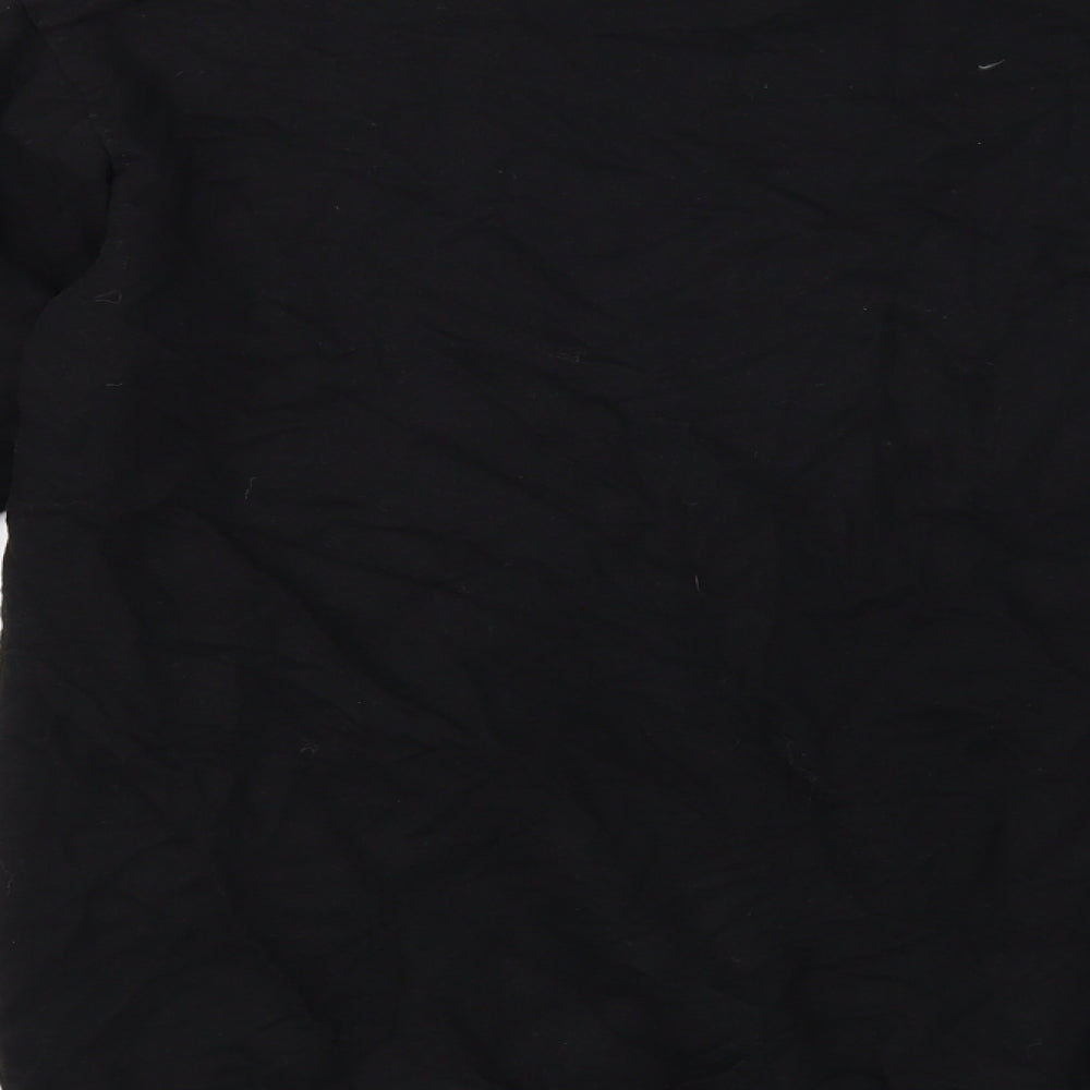 Select Womens Black Cotton Pullover Sweatshirt Size M Pullover - Embellished