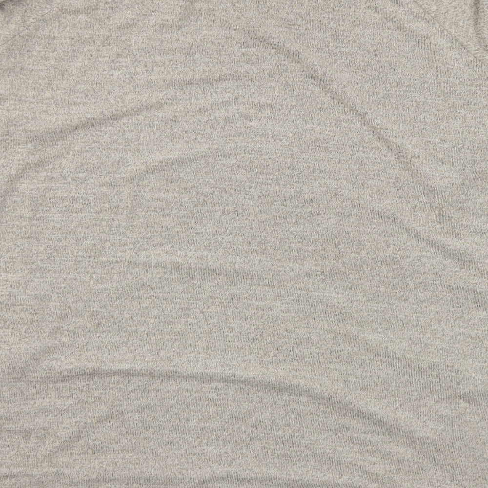 Preworn Womens Grey V-Neck Polyester Pullover Jumper Size 2XL
