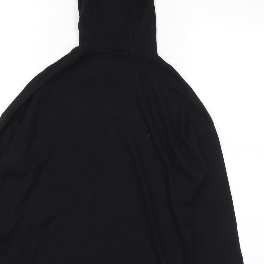 Marks & Spencer Girls Black Viscose Pullover Hoodie Size 10-11 Years