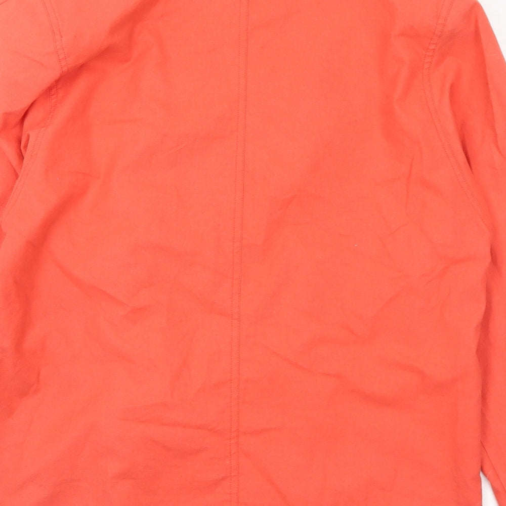 Preworn Womens Orange Jacket Size 12 Button