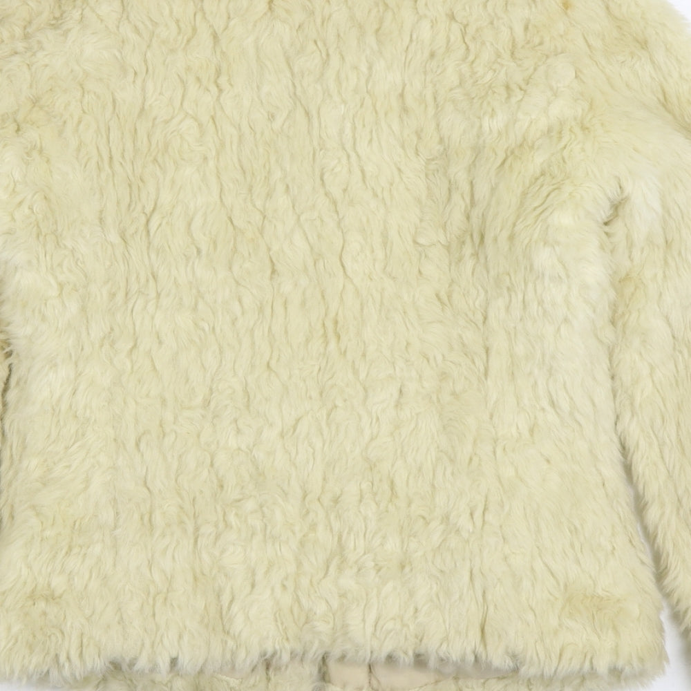 New Look Womens Beige Jacket Size 8 Hook & Eye