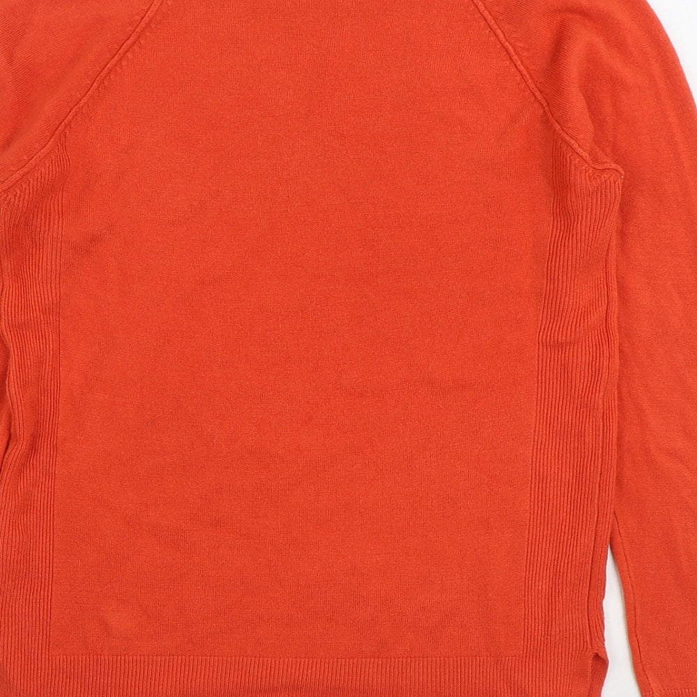 Atmosphere Womens Orange Round Neck Acrylic Pullover Jumper Size 12