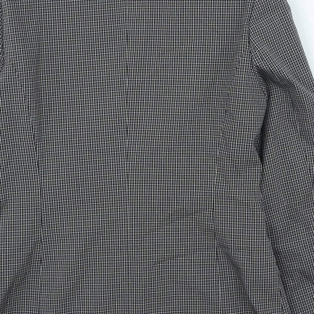Bianca Womens Black Check Jacket Blazer Size 8 Button