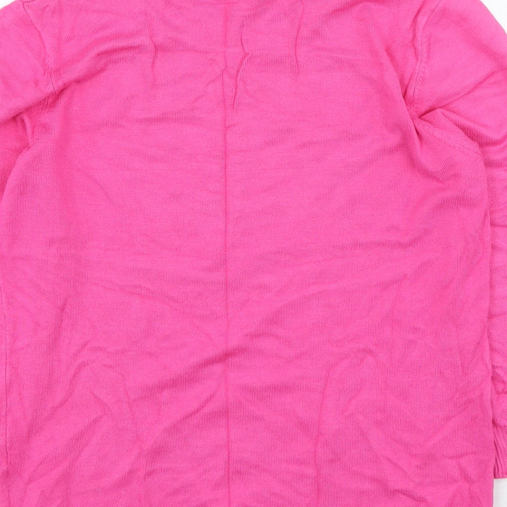 Paramour Womens Pink Round Neck Viscose Pullover Jumper Size S