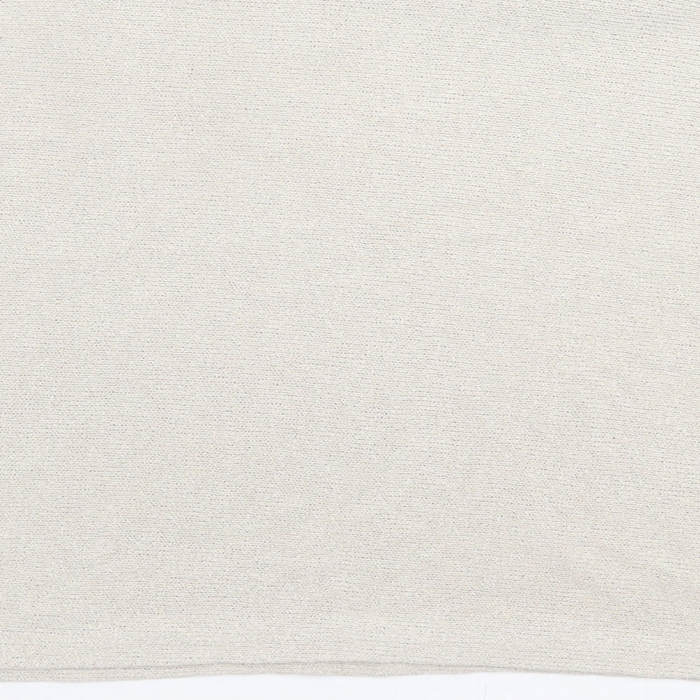 H&M Womens Beige Crew Neck Viscose Pullover Jumper Size M