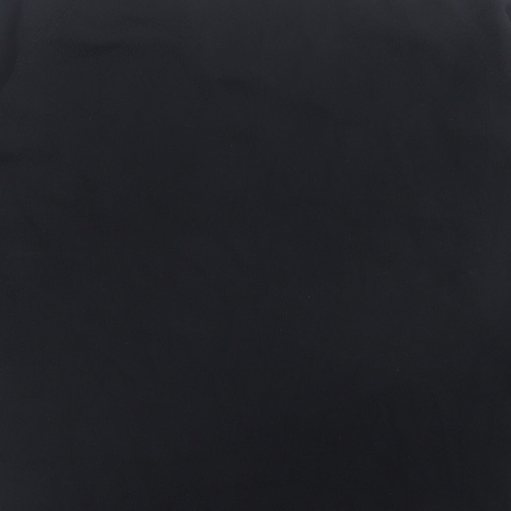 Debbie Morgan Womens Black Viscose Basic T-Shirt Size M V-Neck