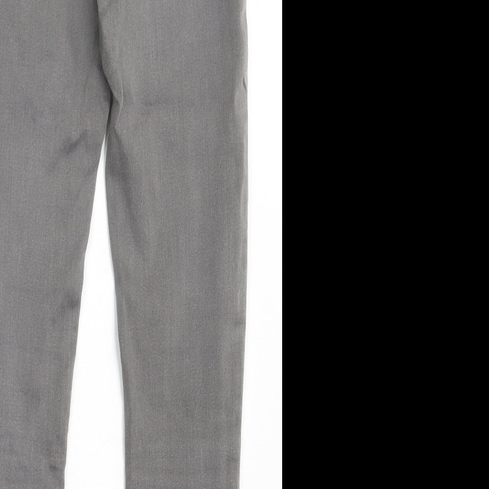 Marks & Spencer Womens Grey Cotton Skinny Jeans Size 8 L28 in Regular Button