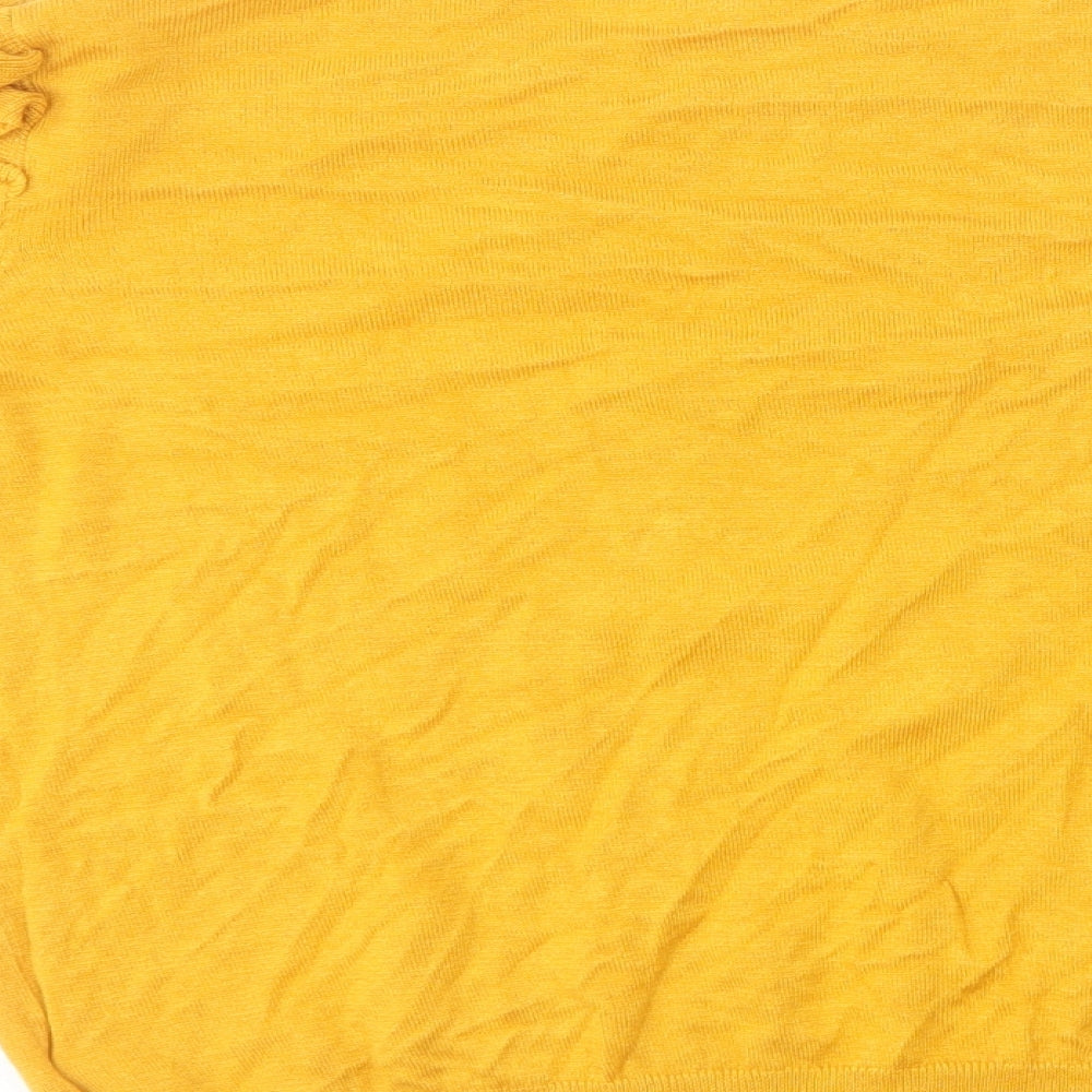 Oasis Womens Yellow Round Neck Acrylic Pullover Jumper Size L