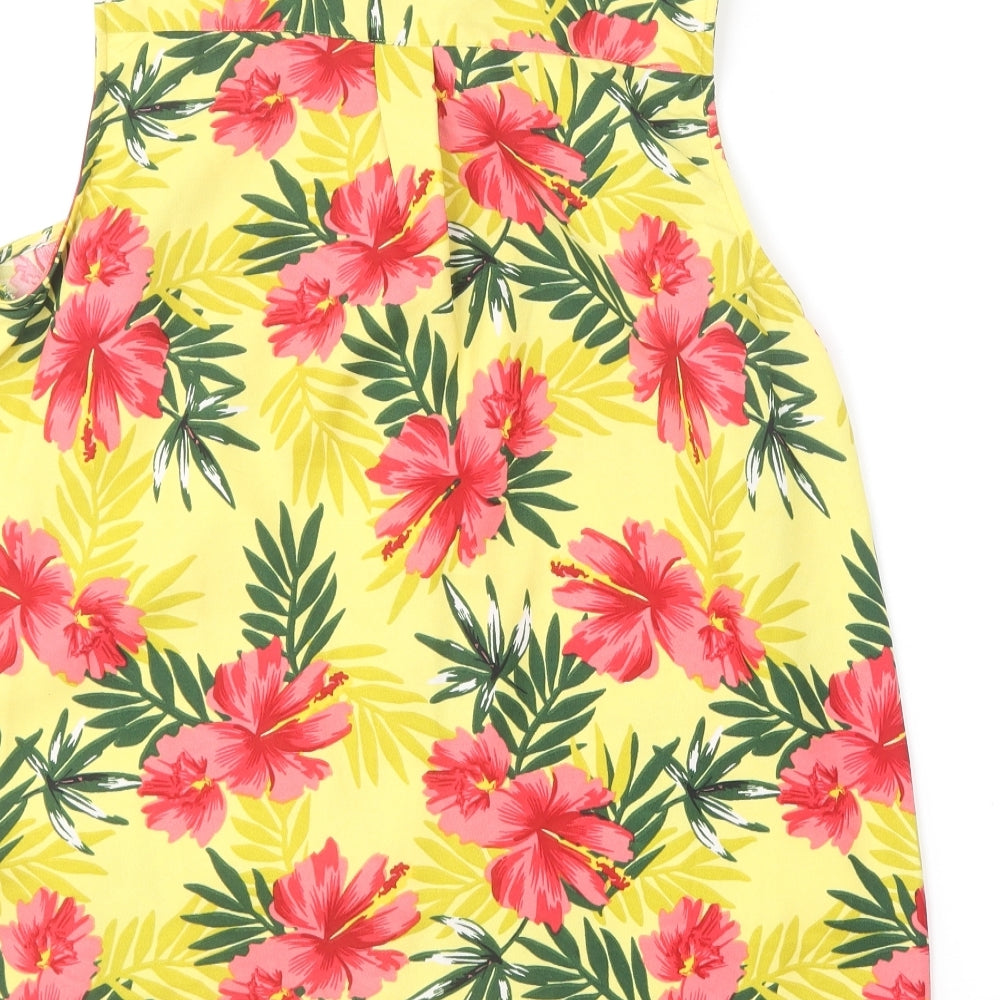 Intuition Womens Multicoloured Floral Polyester Basic Button-Up Size 12 Collared
