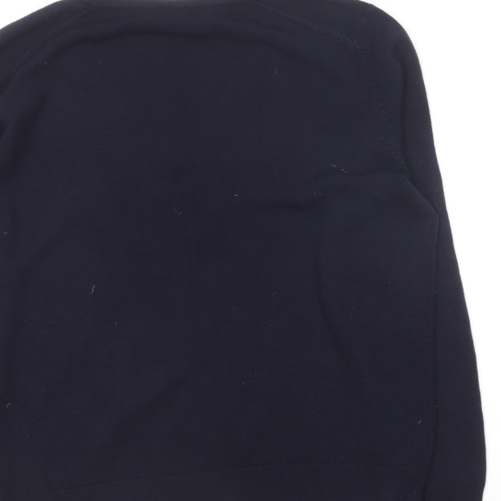 Marks & Spencer Womens Blue Round Neck Acrylic Pullover Jumper Size 14
