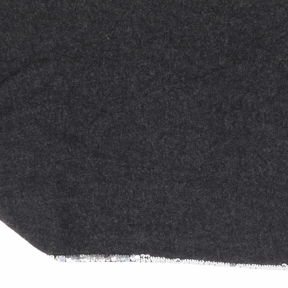 Precis Petite Womens Grey V-Neck Cotton Shrug Jumper Size S