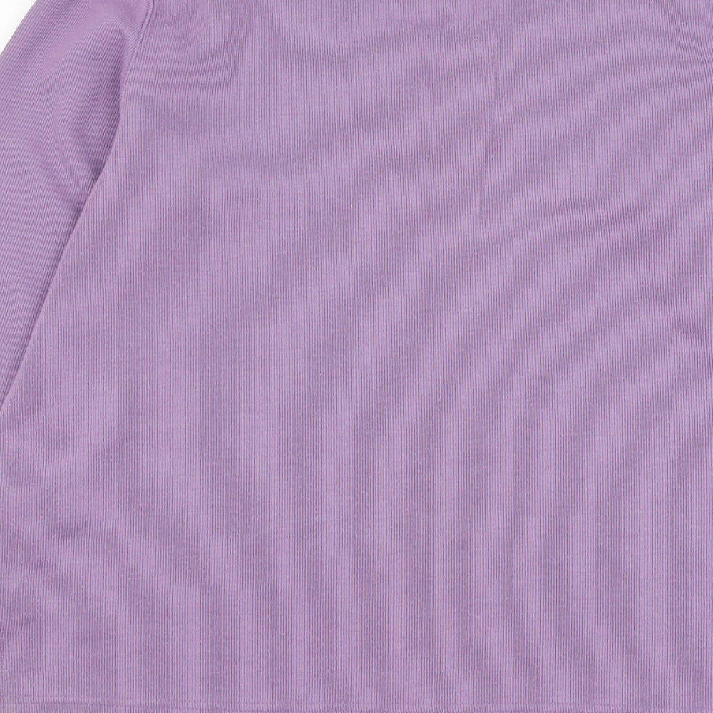 Bonmarché Womens Purple Round Neck Polyester Pullover Jumper Size S