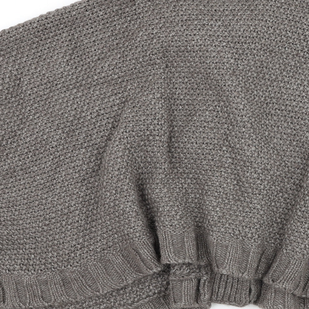 NEXT Womens Brown Collared Acrylic Cardigan Jumper Size M
