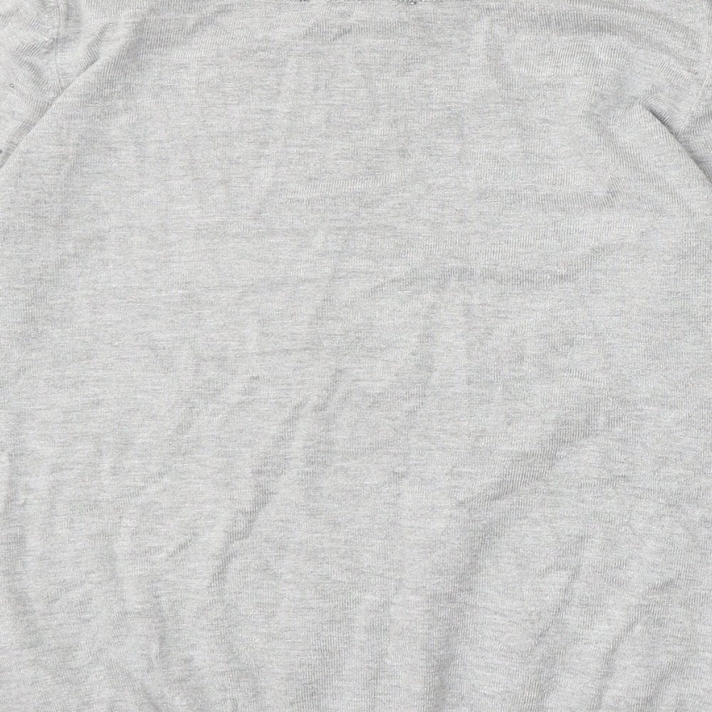 Bonmarché Womens Grey Boat Neck Viscose Pullover Jumper Size 12