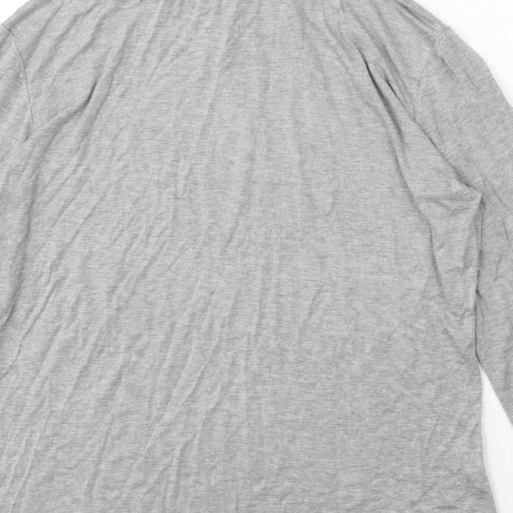 Preworn Womens Grey Mock Neck Viscose Pullover Jumper Size 8