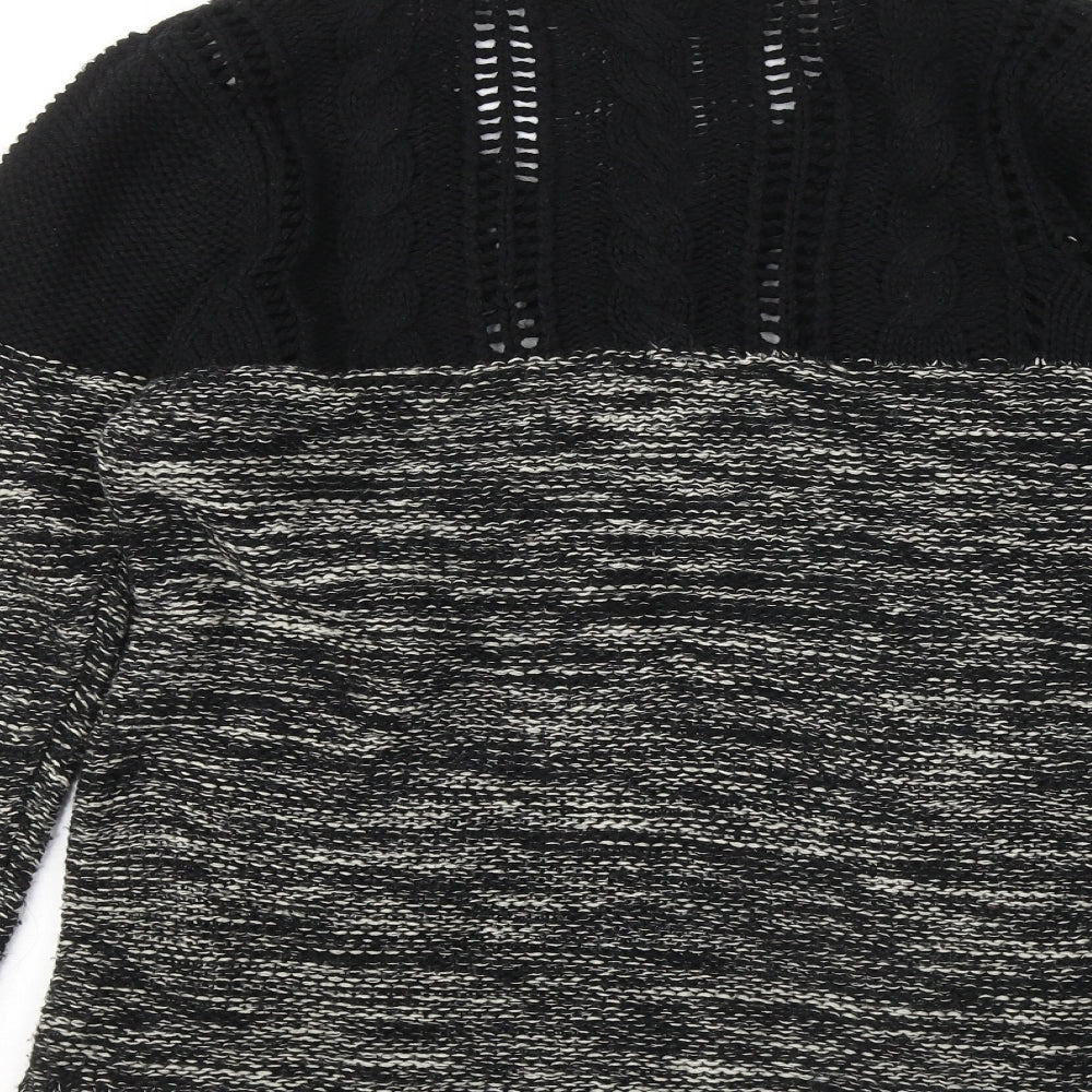 Peacocks Womens Black Round Neck Acrylic Pullover Jumper Size M