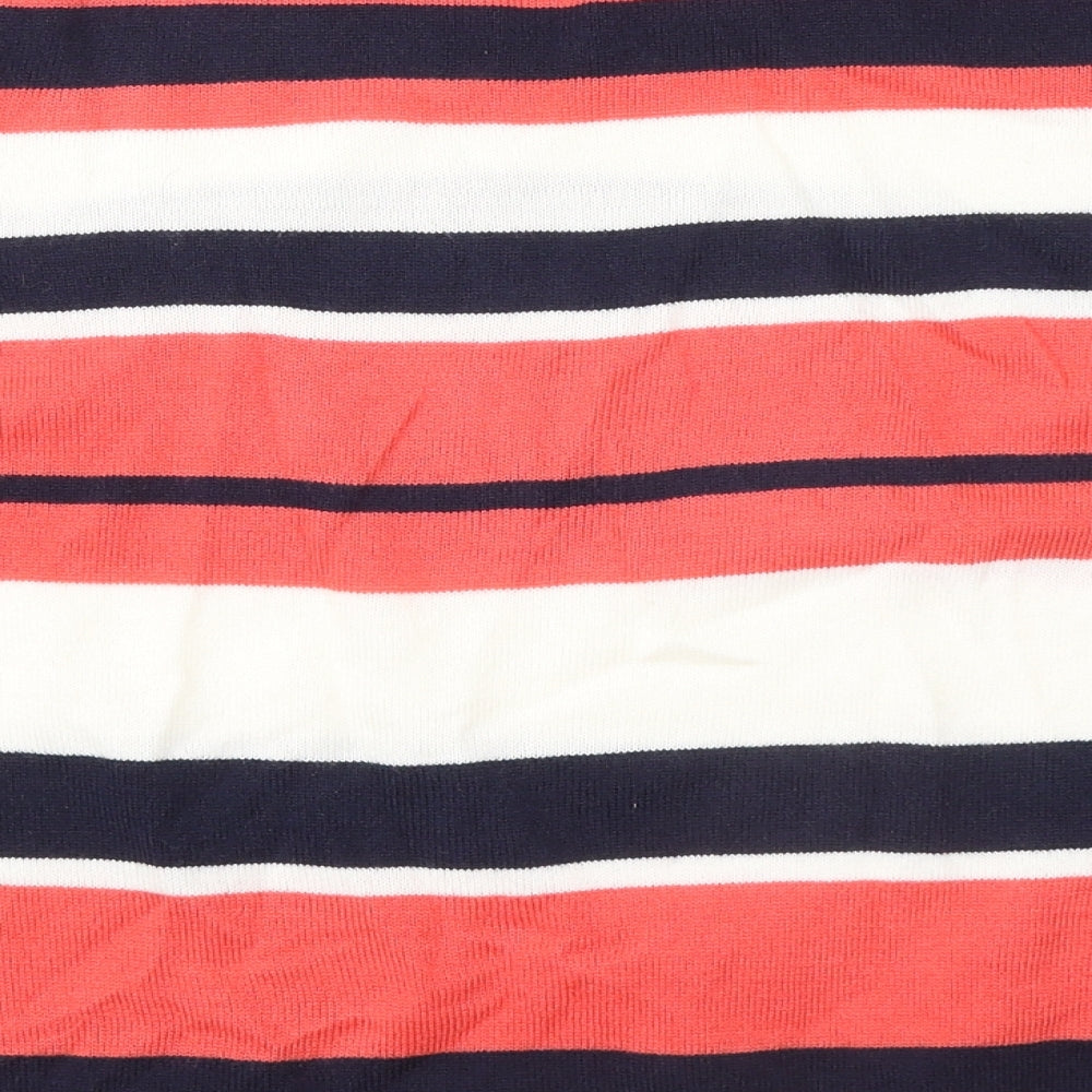 Papaya Womens Multicoloured Round Neck Striped Acrylic Pullover Jumper Size 12