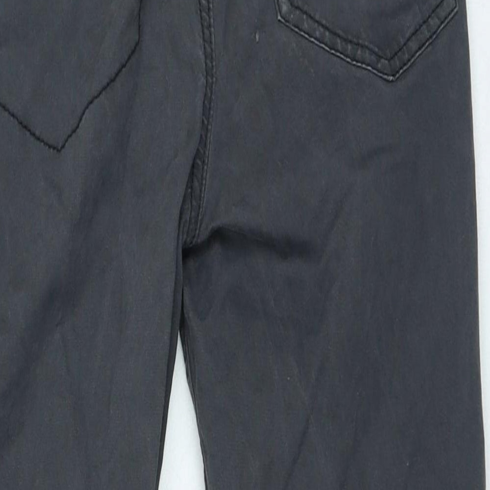 Next Boys Grey Cotton Cargo Trousers Size 9 Months Regular Tie