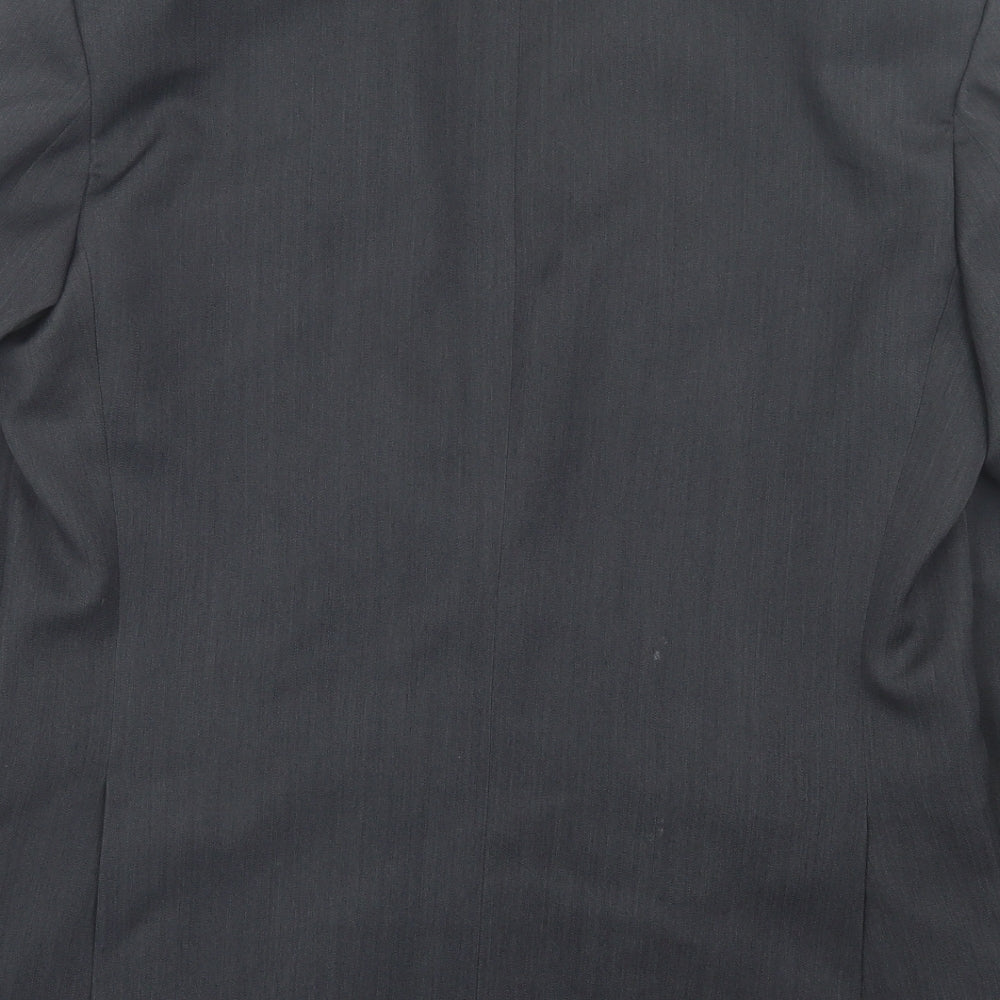 Burton Mens Grey Wool Jacket Suit Jacket Size 40