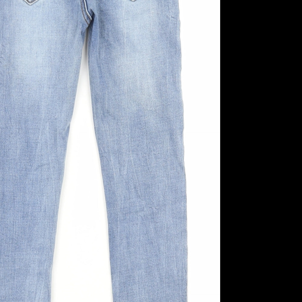 Next Boys Blue Cotton Jegging Jeans Size 9 Months Regular Tie