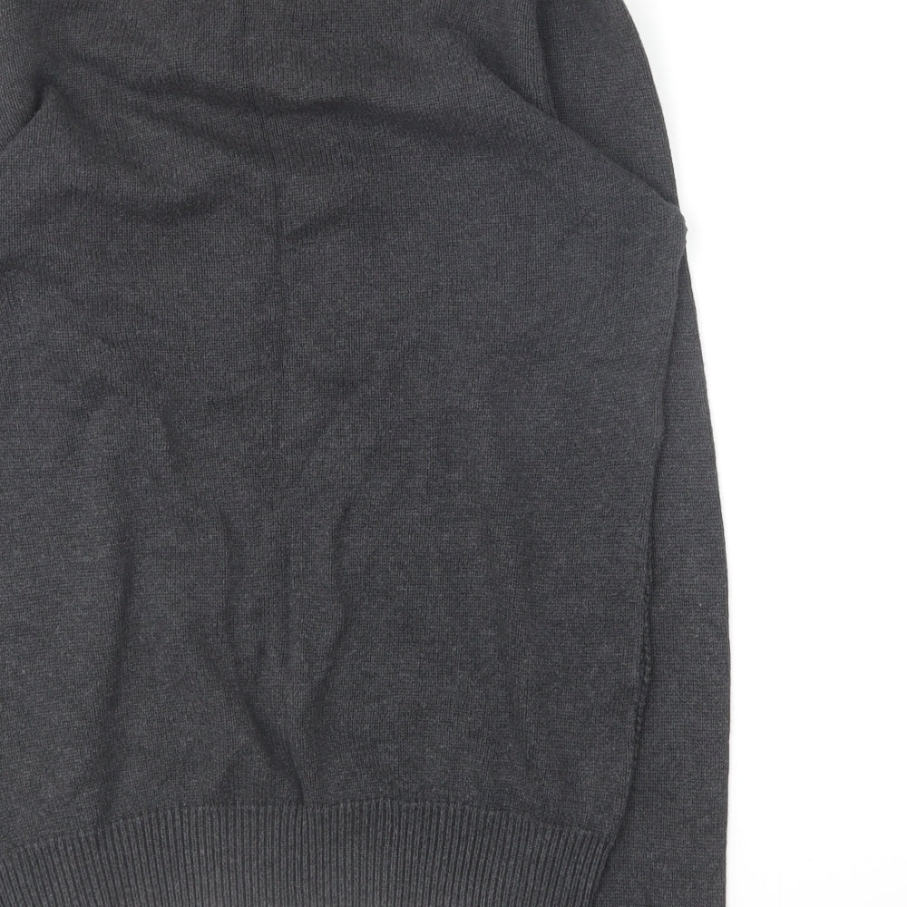 Cedarwood State Mens Grey Round Neck Cotton Pullover Jumper Size S