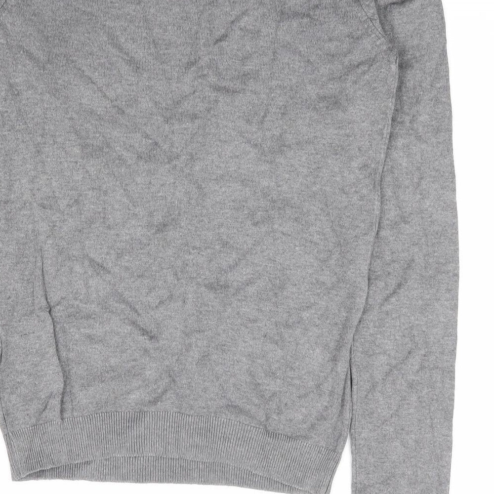 H&M Womens Grey Round Neck Viscose Pullover Jumper Size XS