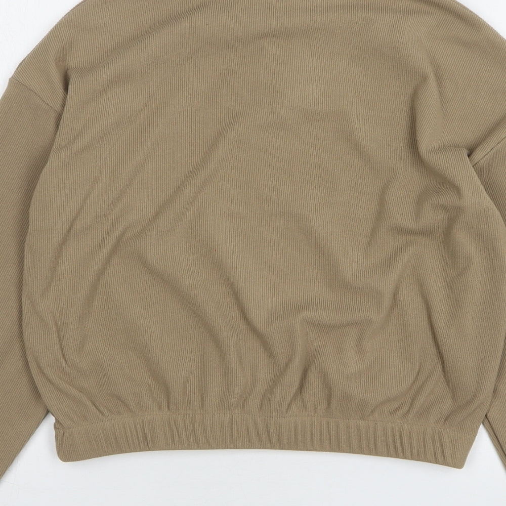 Primark Womens Brown Polyester Pullover Sweatshirt Size 4 Zip