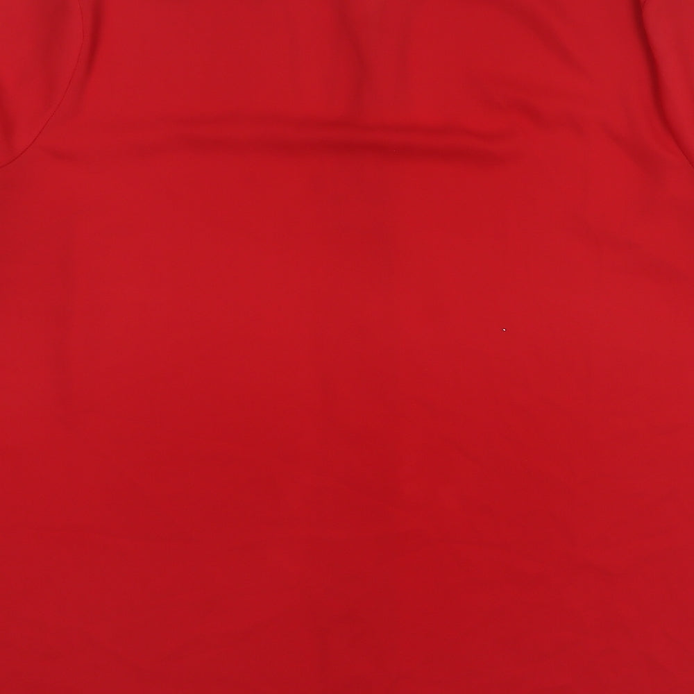 Soon Womens Red Polyester Basic Blouse Size 18 V-Neck