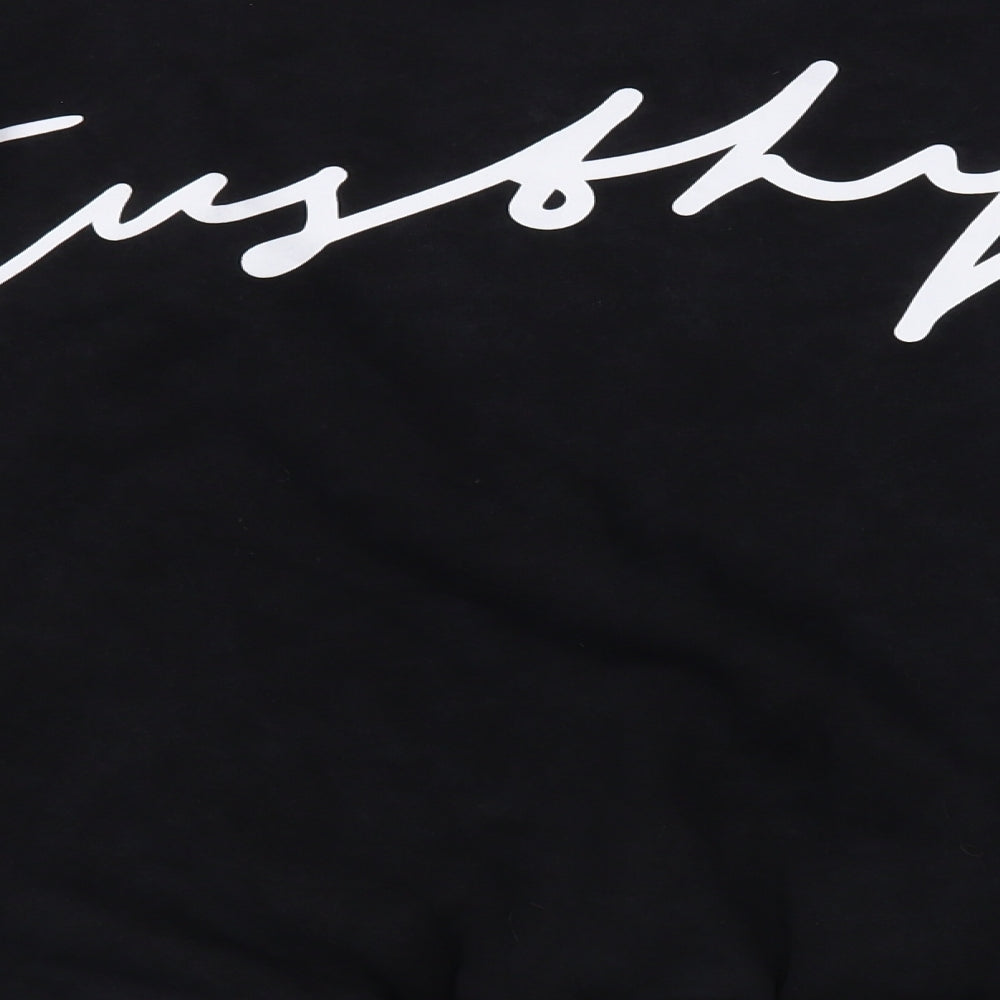 Just Hype Womens Black Cotton Pullover Sweatshirt Size 14 Pullover