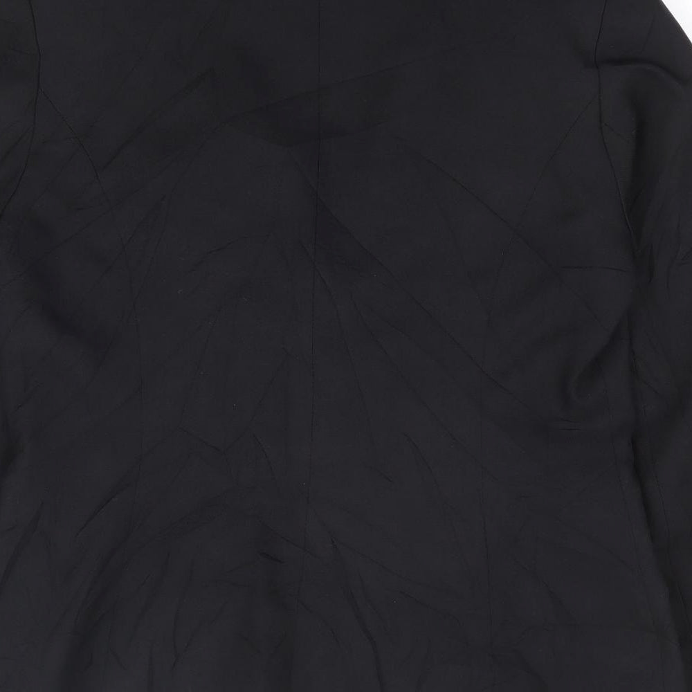 Essentials Womens Black Polyester Jacket Suit Jacket Size 10